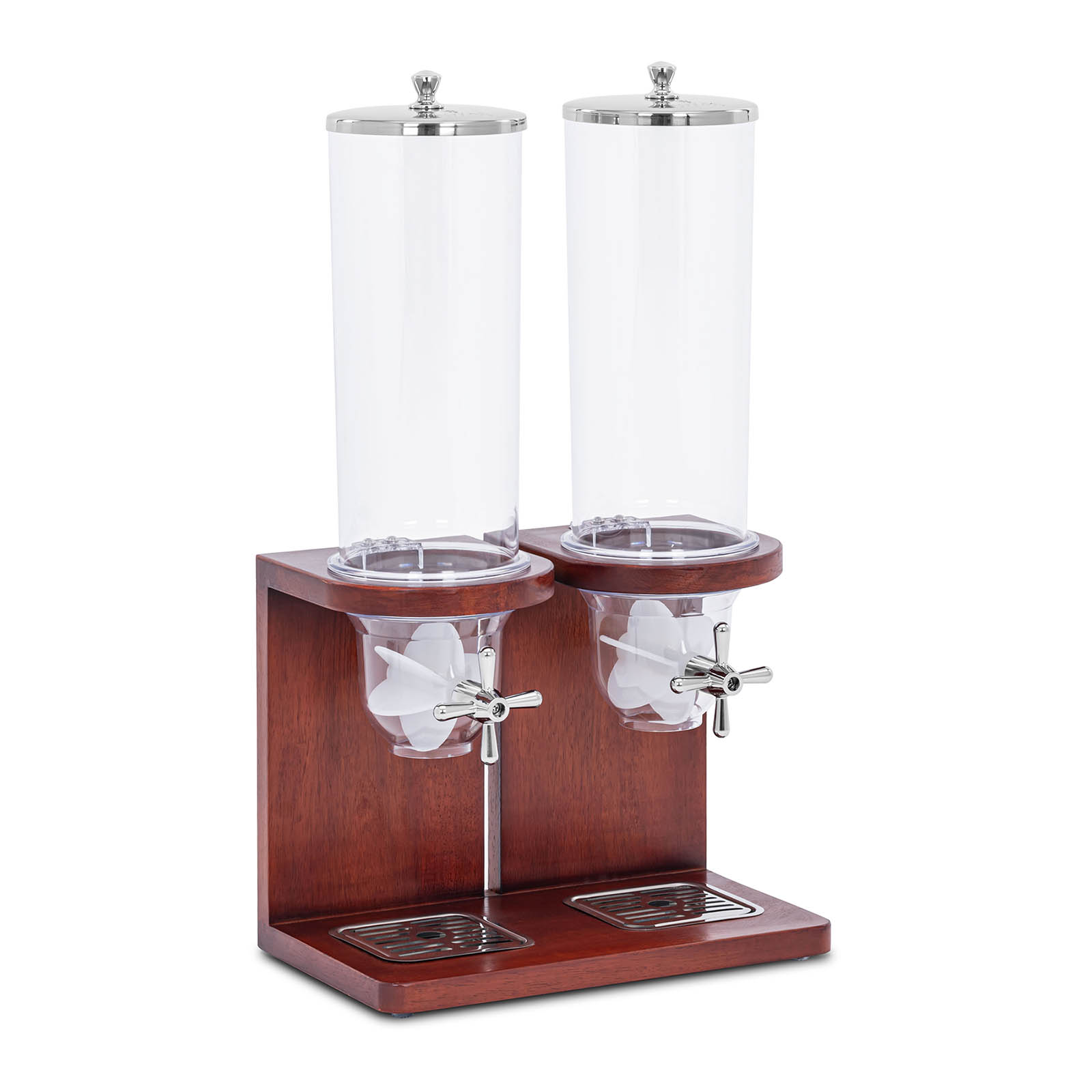 Cereal Dispenser - 2 x 3,5 l - stainless steel / plastic / beech wood - Royal Catering