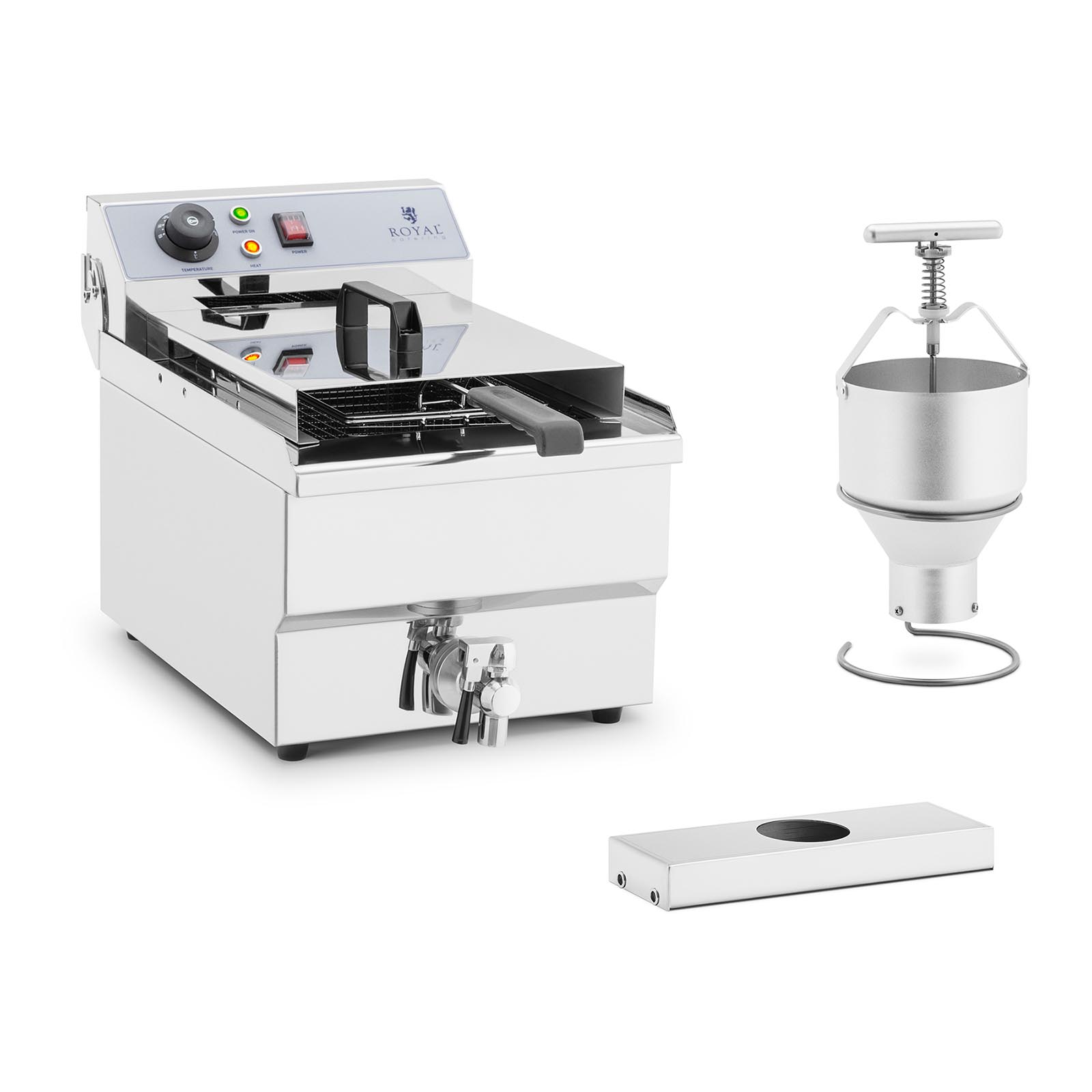 Donut Maker - manual - with dough dispenser - 3000 W - 12 l - Royal Catering