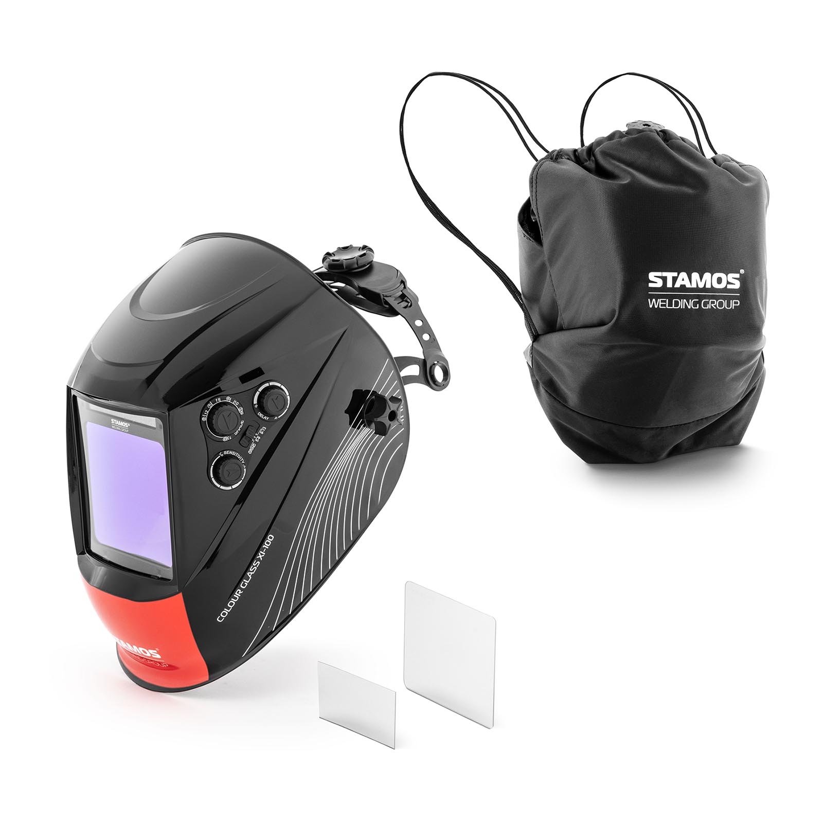 Welding Helmet - COLOUR GLASS XI-100 - coloured field of vision