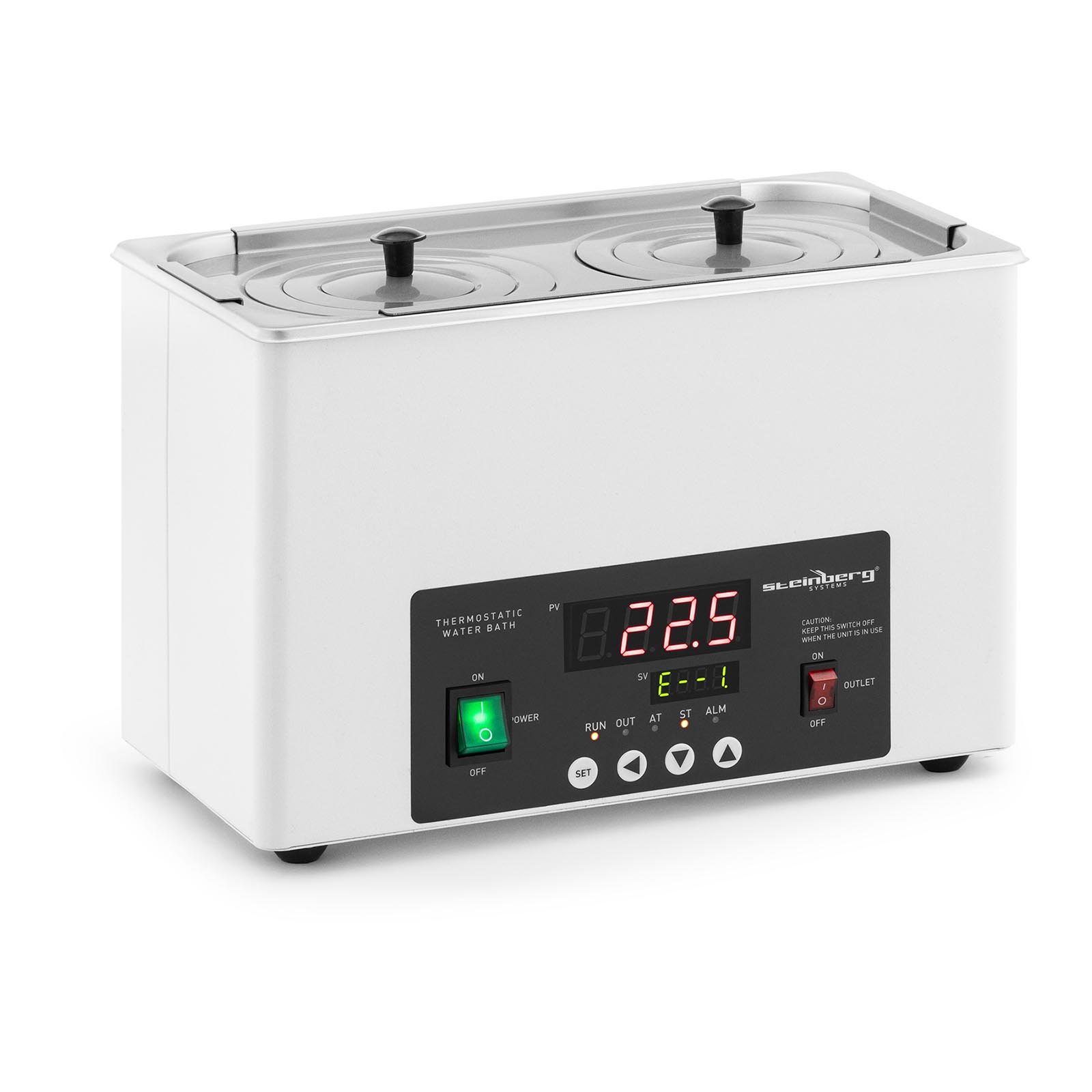 Thermostatic water bath - digital - 6,1 l - 5 - 100 °C - 300 x 150 x 150 mm