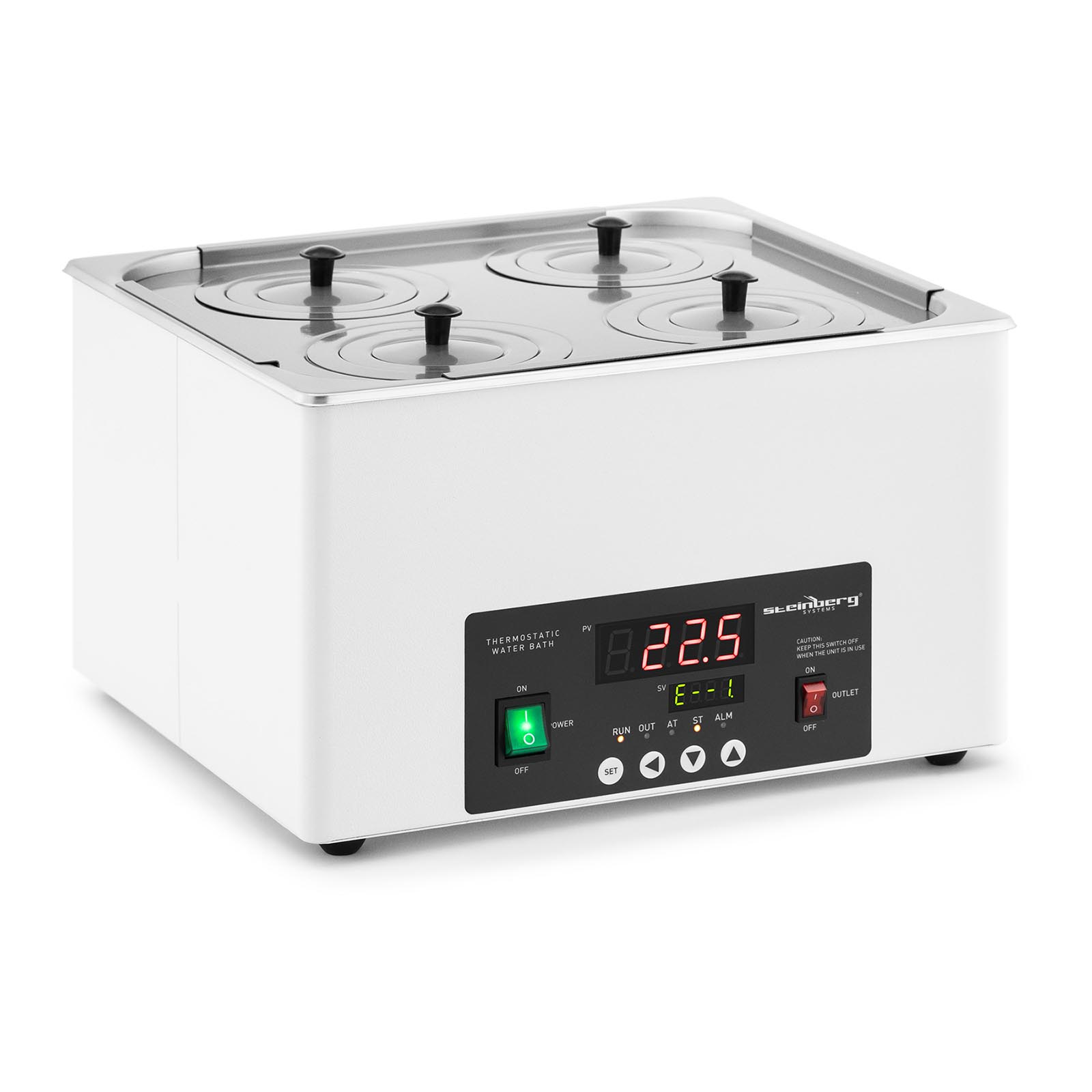 Thermostatic water bath - digital - 14,6 l - 5 - 100 °C - 325 x 300 x 150 mm