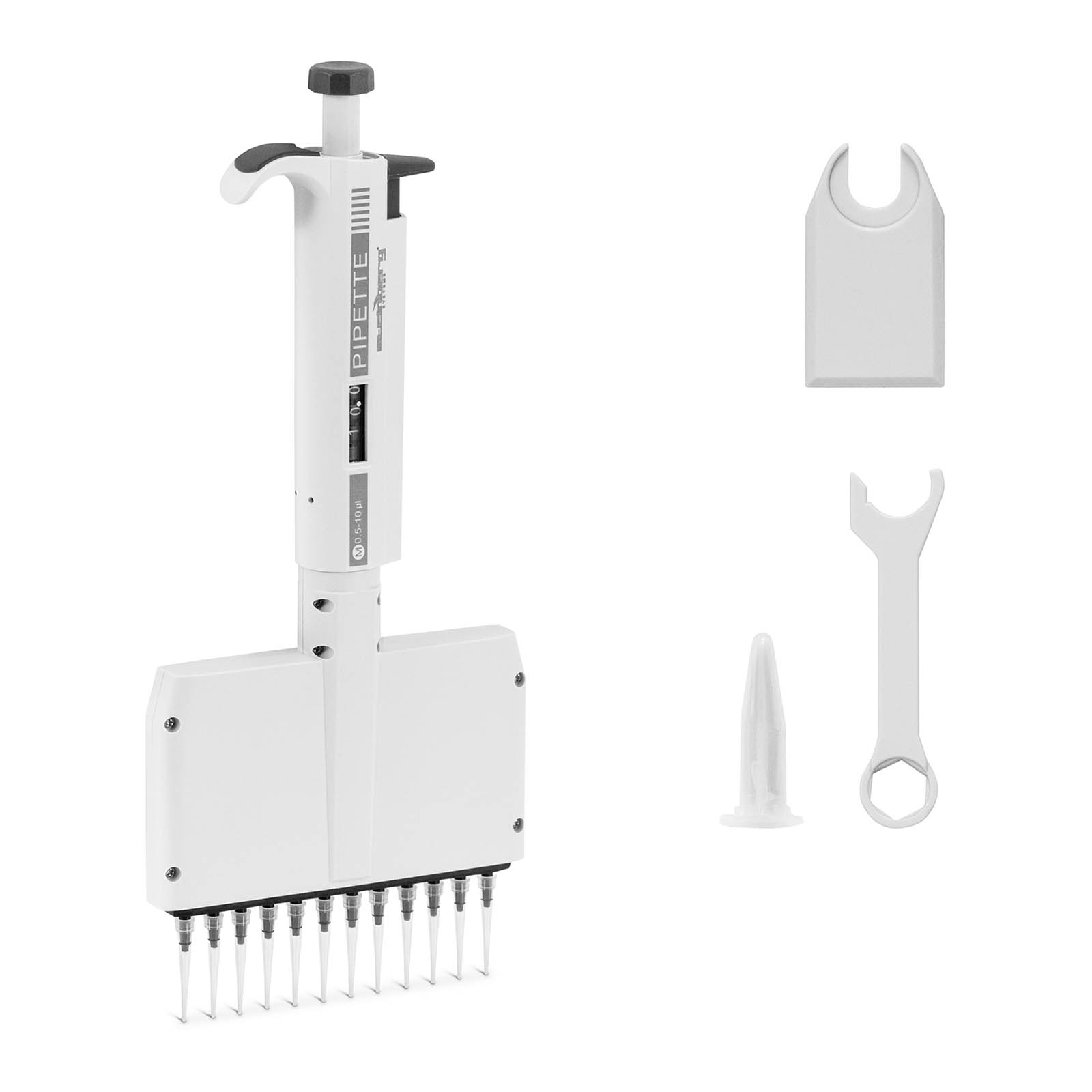 Multichannel pipette - for 12 tips - 0.0005 - 0.01 ml