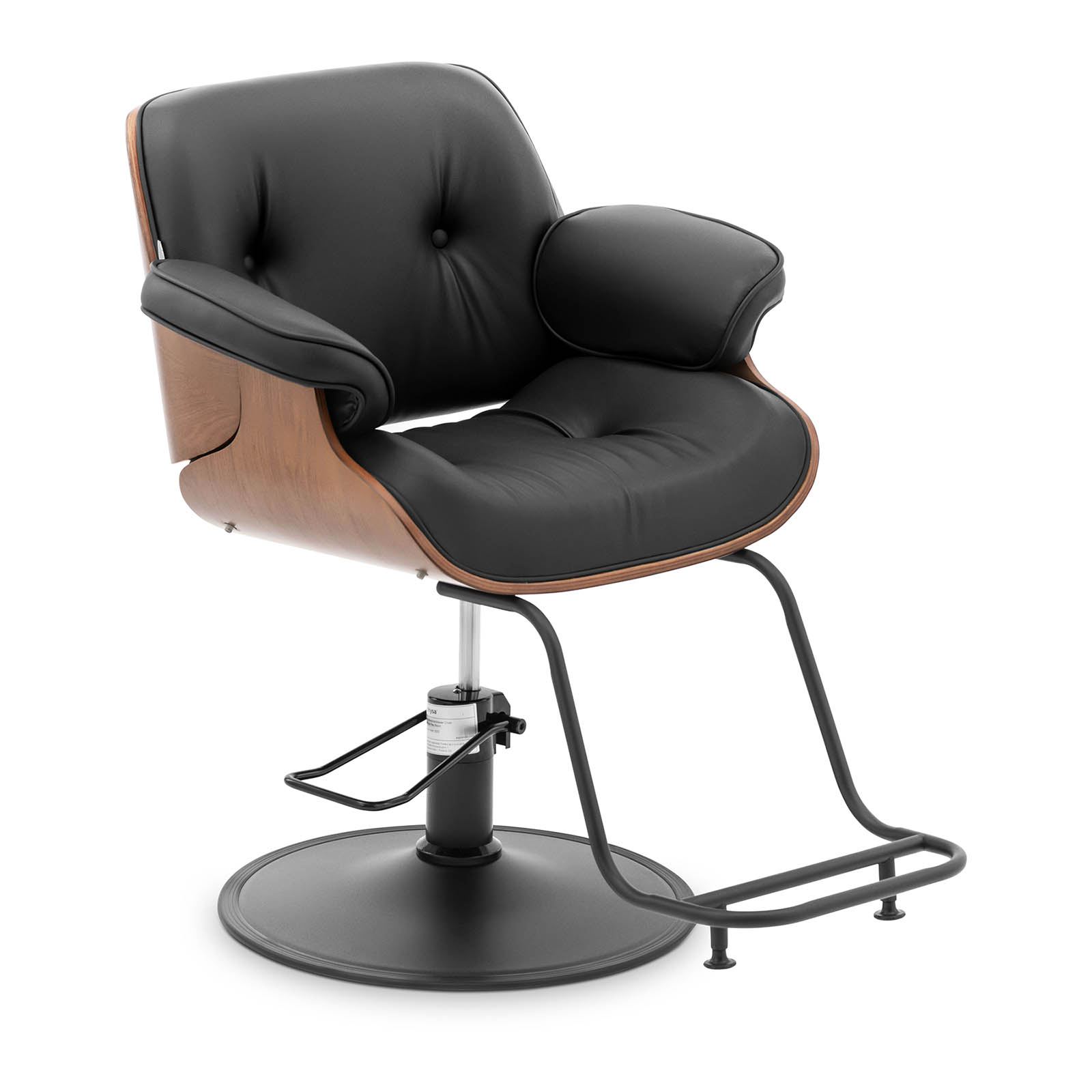 Salon Chair with Footrest - 830 - 960 mm - 200 kg - Filey Black