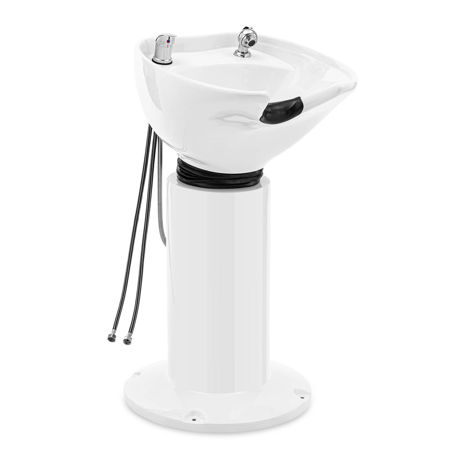 Hairdresser's washbasin - inclinable - with mixer tap, hose and showerhead