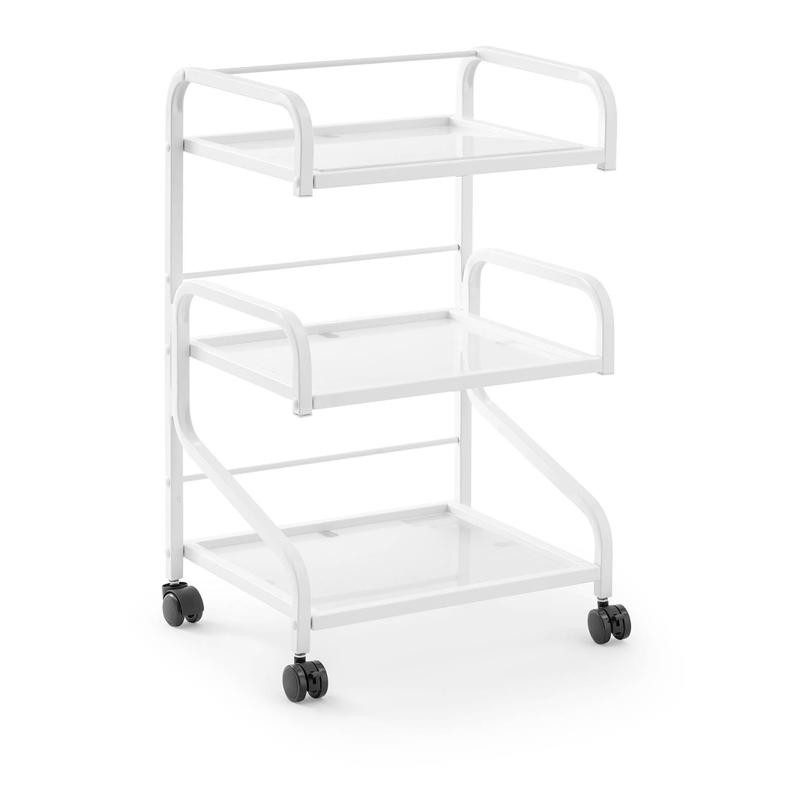 Salon trolley - 3 Glass shelves - 40 x 50 x 83 cm - White