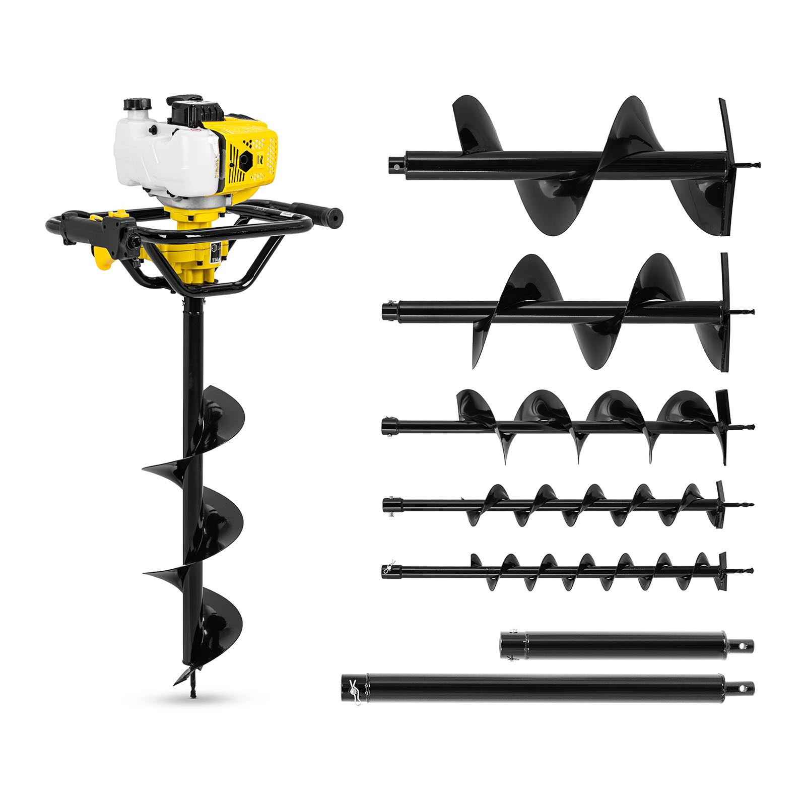 Auger set - 2.3 kW - incl. 6 augers and 2 extensions
