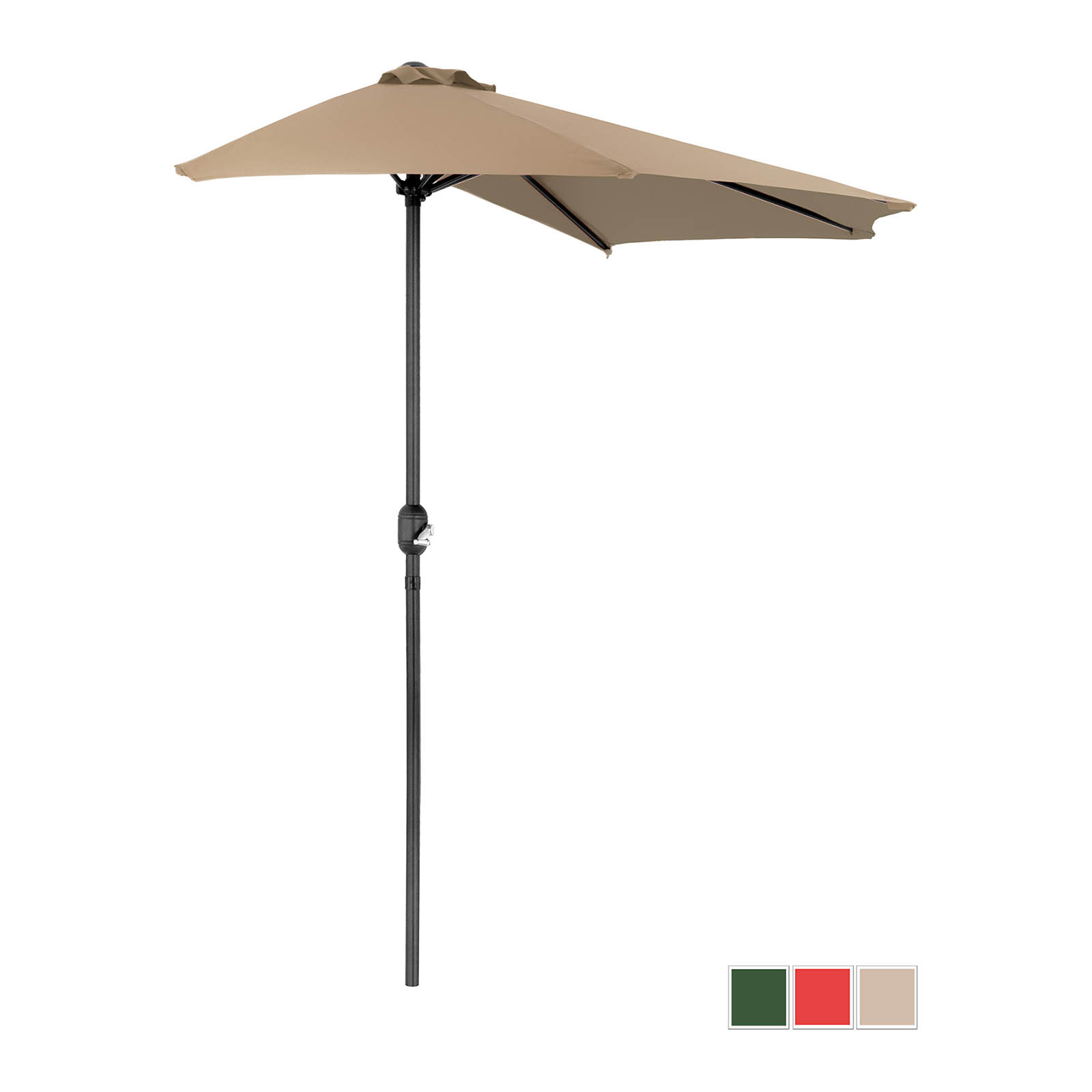 Half Umbrella - Taupe - pentagonal - 270 x 135 cm