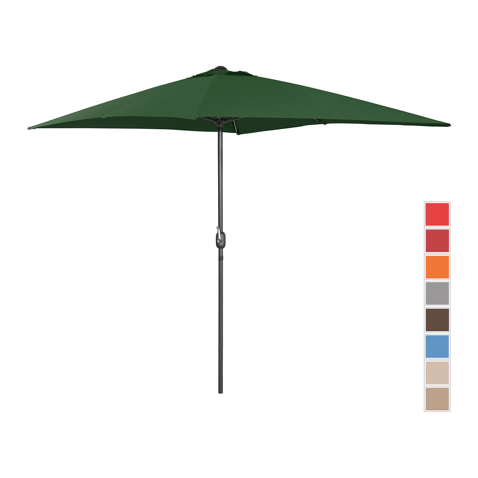Large Outdoor Umbrella - green - rectangular - 200 x 300 cm