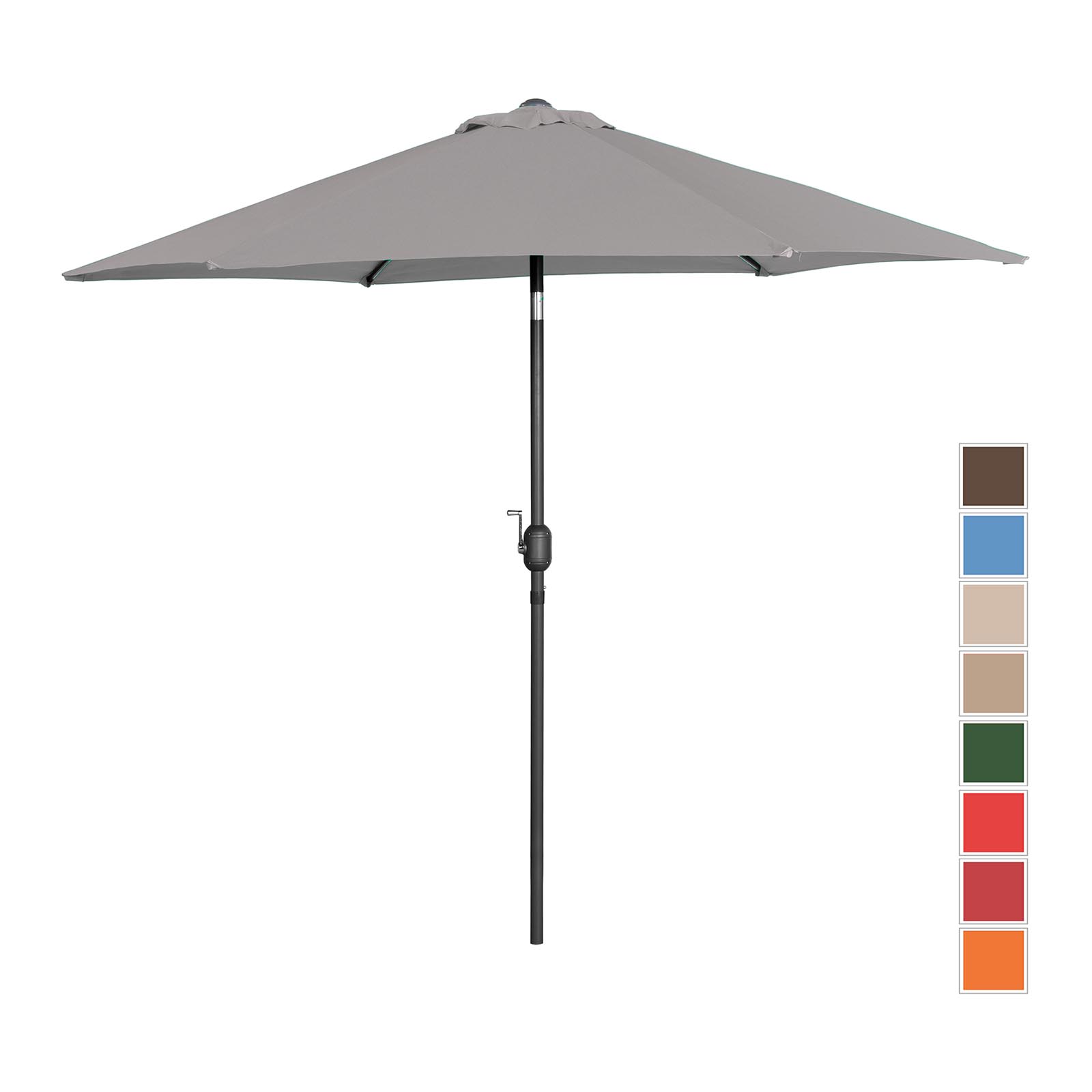 Large Outdoor Umbrella - dark grey - hexagonal - Ø 300 cm - tiltable