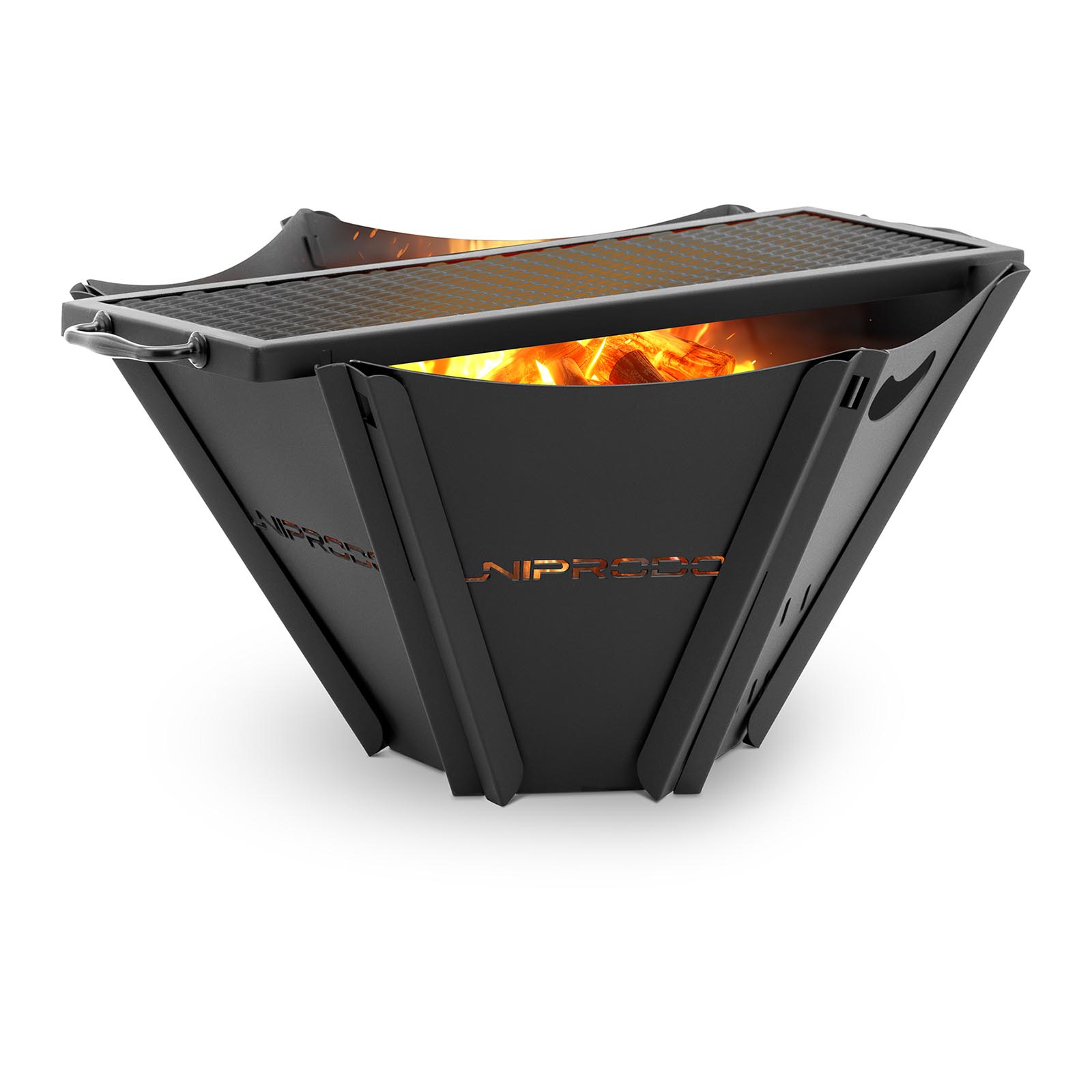 Fire bowl - with grill grate - 58 x 54 x 27.5 cm - interlocking